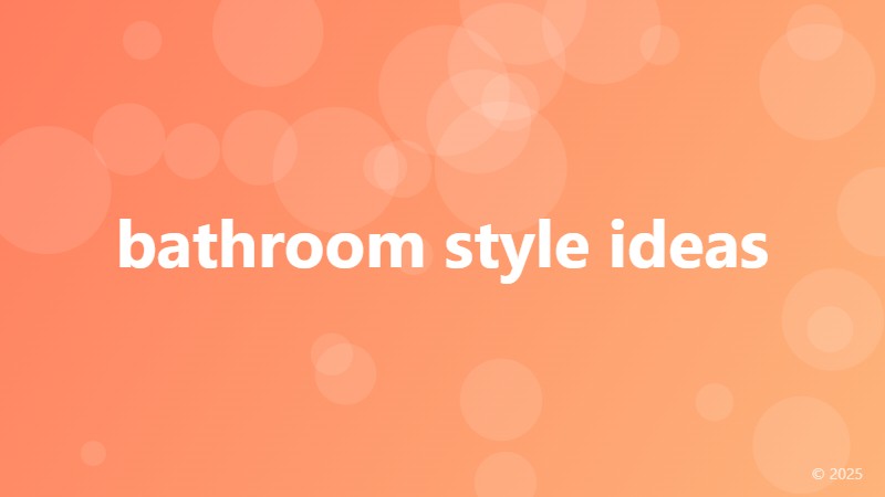 bathroom style ideas