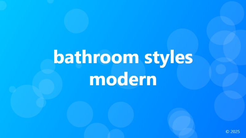 bathroom styles modern