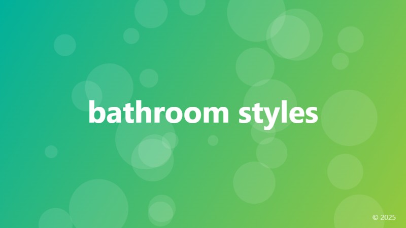 bathroom styles