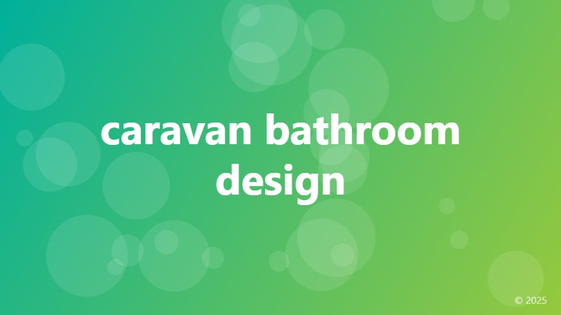 caravan bathroom design