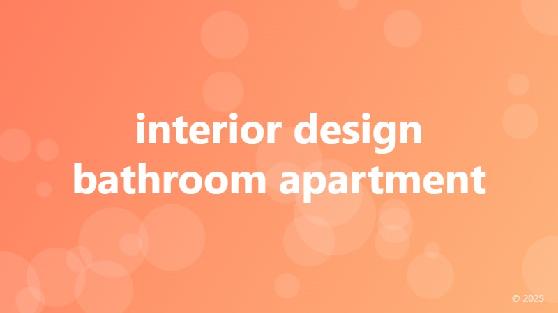 interior design bathroom apartment