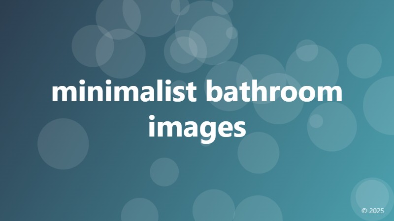 minimalist bathroom images