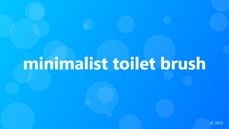 minimalist toilet brush