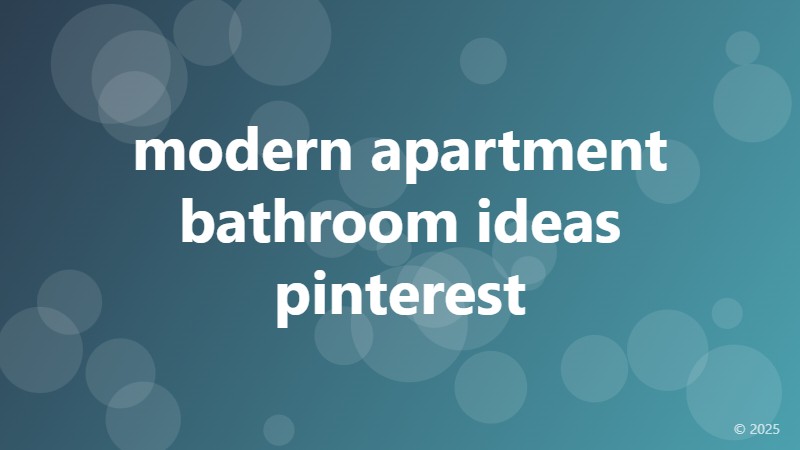 modern apartment bathroom ideas pinterest