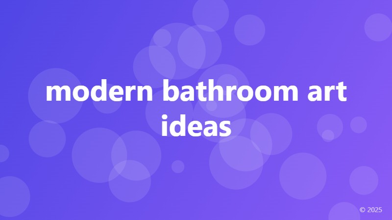 modern bathroom art ideas