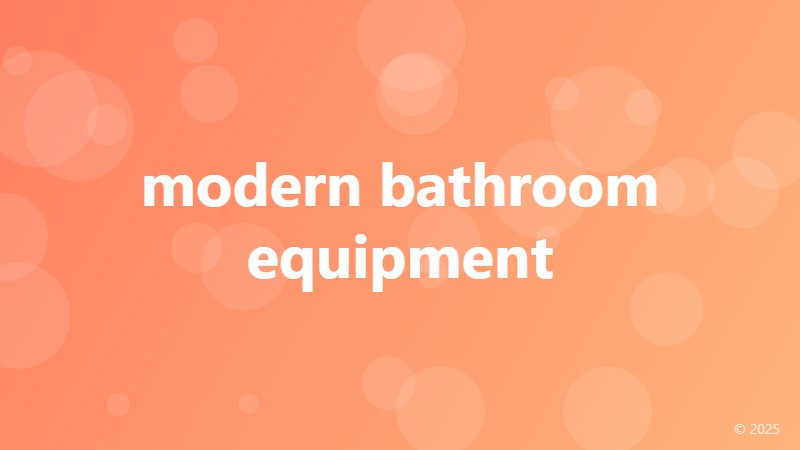 modern bathroom equipment