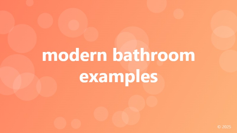 modern bathroom examples