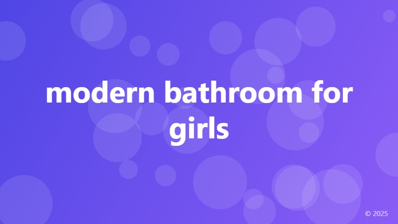 modern bathroom for girls