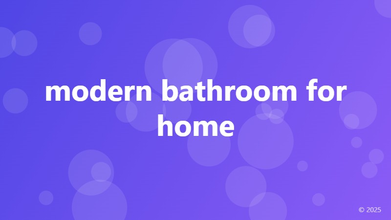 modern bathroom for home