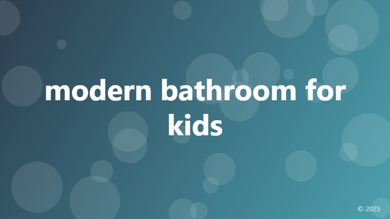 modern bathroom for kids