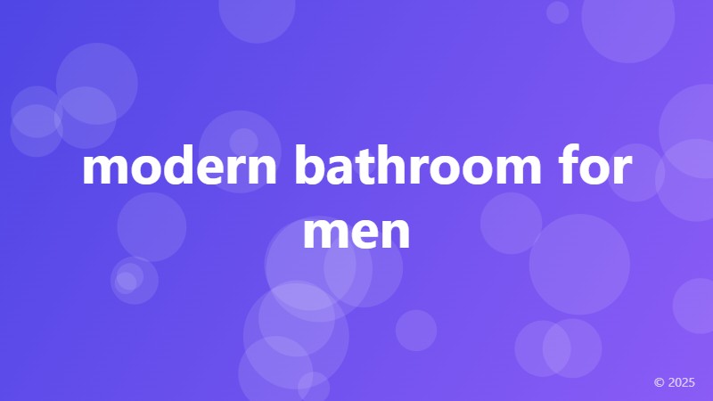 modern bathroom for men