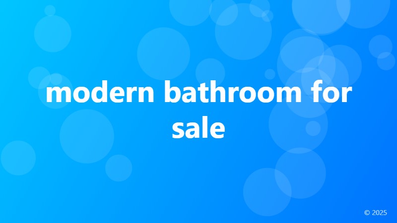 modern bathroom for sale