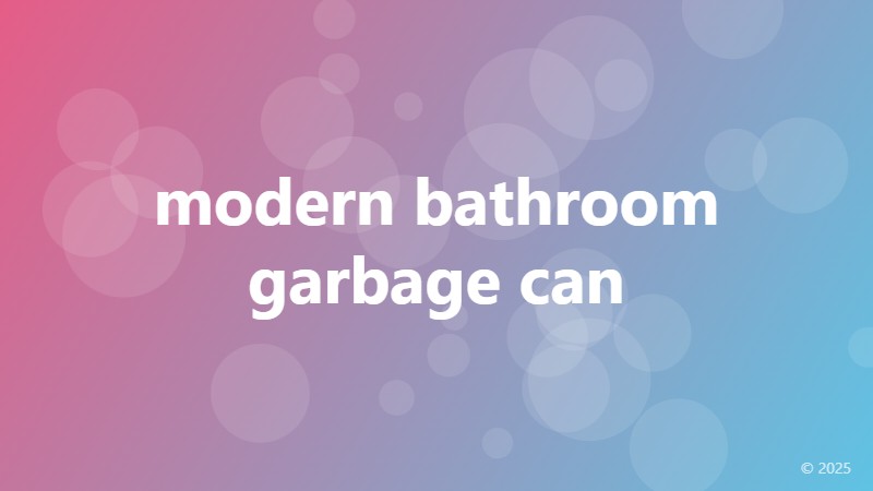 modern bathroom garbage can