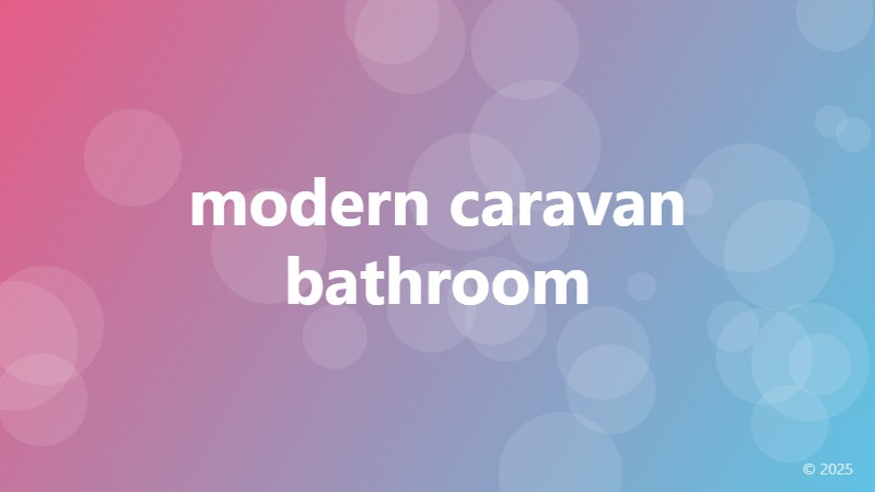 modern caravan bathroom