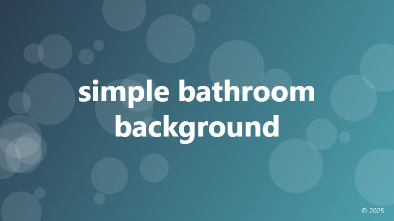 simple bathroom background
