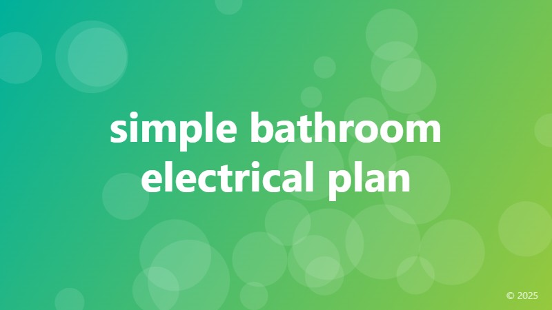 simple bathroom electrical plan