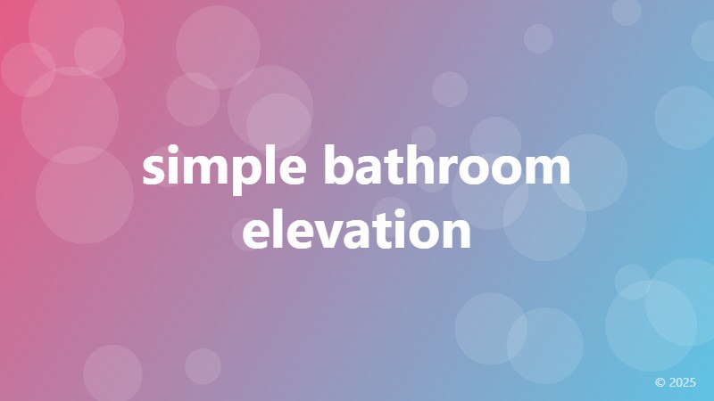 simple bathroom elevation