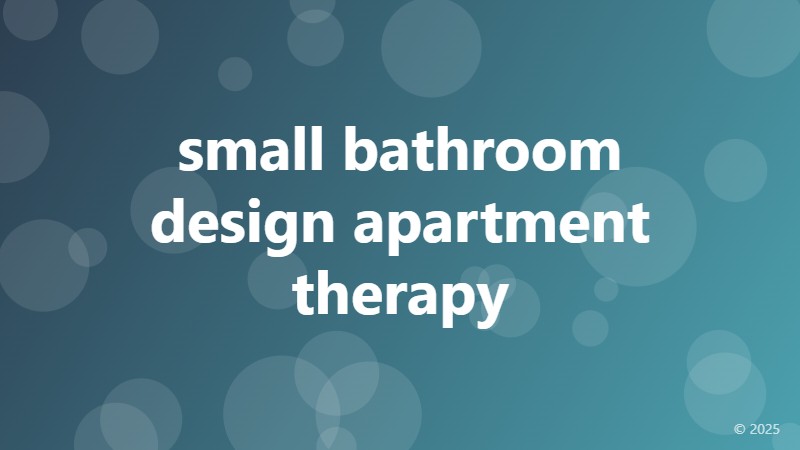 small bathroom design apartment therapy