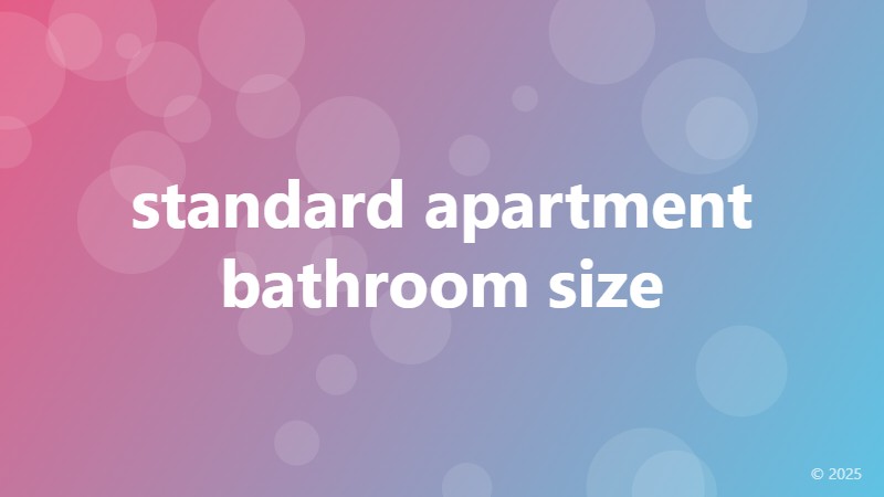 standard apartment bathroom size